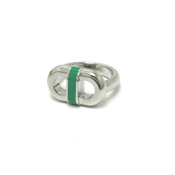 HERMES Mailon Accessories Ring Size 16 Ring Metal Silver Unused - Picture 1 of 11
